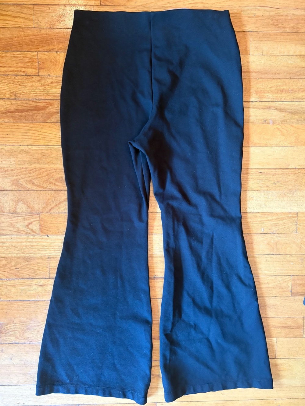 Anthropologie The Joni Retro Fit Flare Black Pants with elastic Waist